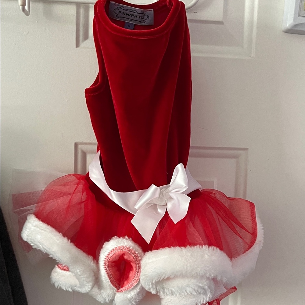 Red Velvet Christmas Tutu Dress for pet